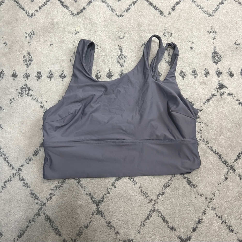 Adore Me Gray Sports Bra w/ 3 Straps